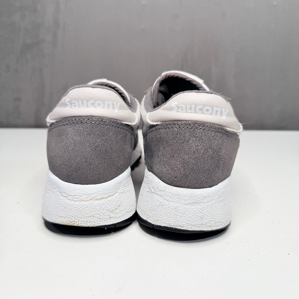 Saucony Jazz Sneakers Women 9 Grey Green Retro Suede Mesh Running Shoes - Picture 2 of 9